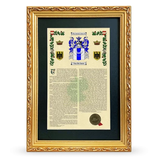 Van Der horst Deluxe Armorial Framed - Gold